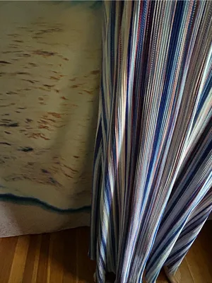 Caramela Striped Halter Maxi Dress in Blue White & Red MD thumbnail 8
