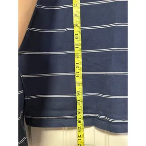 Nike Navy and White Striped Crop Long Sleeve Shirt S thumbnail 5