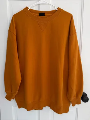 Out From Under Urban Outfitters Oversized Crewneck Sweatshirt Rust M thumbnail 1