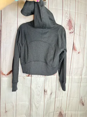 Lululemon Loungeful Cropped Hoodie *Spark Black / Black thumbnail 4