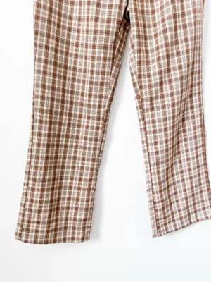 Plaid Pants Brown Size 28 thumbnail 4