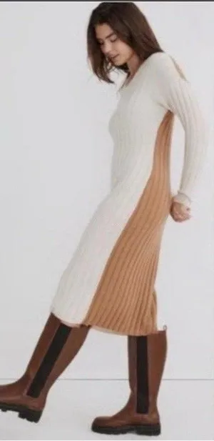 Madewell (re) Sourced Ribbed midi sweater dress Size XXS Viscose , Wool, Alpaca thumbnail 1