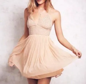 Free People Like A Diamond Beaded Dress - Size 6 thumbnail 1