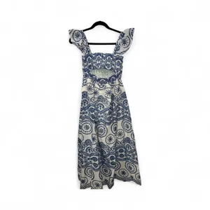 COMMENSE Semi-Sheer Boho Floral Back Cutout Dress NWT embroidered Size Small thumbnail 6