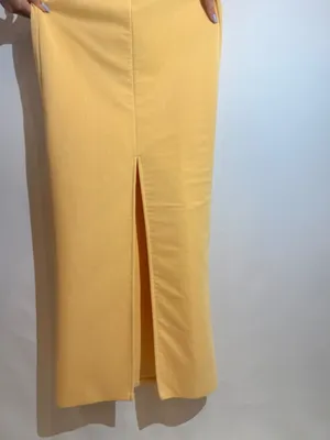 Elliatt Amara Butter Yellow Strapless Sculpted Waist Formal Maxi Dress Size S thumbnail 12