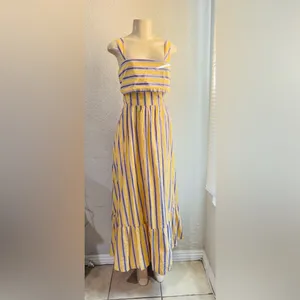 ASOS crop top maxi dress yellow size US 8 thumbnail 12
