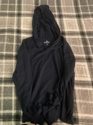 Hollister Blue Cropped Hoodie thumbnail 1