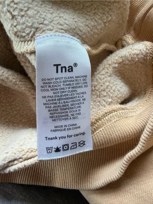 Aritzia TNA CozyAF Crewneck Sweatshirt‎ Tan Beige Medium thumbnail 6