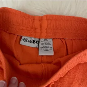 Vintage Coral Pull On Pants Crepe Elastic Waistband Drawstring Size Medium thumbnail 2