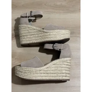 Marc Fisher LTD Adalyn Espadrille Wedge Tan 10 Womens Platform Sandal thumbnail 5