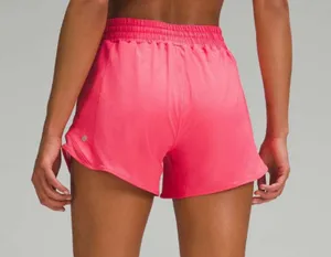Lululemon Athletica Hotty Hot High-Rise Lined Short 4" Glaze Pink 2 thumbnail 2