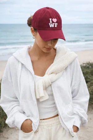 White Fox “I ❤️ WF” Jungle Cap in Raspberry Jelly 🍓❤️ thumbnail 1