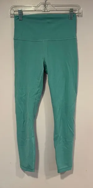 Teal blue lululemon wunder train‎ leggings thumbnail 1