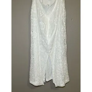 Lulu’s White Eyelet Puff Sleeve Cottagecore Midi Dress Women’s Size XS thumbnail 9