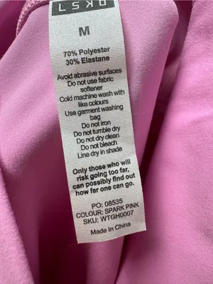 LSKD Fusion High Rise 7/8 Leggings Pockets Spark Pink Medium Gym Workout Fitness thumbnail 8