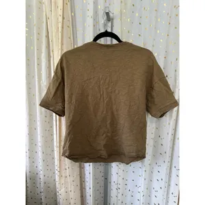Madewell Rustic 100% Cotton Jersey Raw-Edge Henley Cropped Short Sleeve Tee M thumbnail 5
