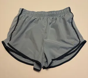 Nike Dri-FIT Tempo Running Shorts Women Large Blue Mesh Trim Activewear thumbnail 1
