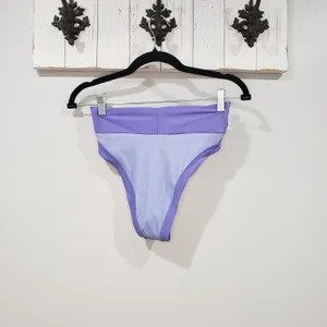 Aerie High Rise Bikini Bottom Purple Lavender Size Small NWT thumbnail 2