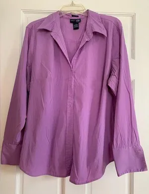 Venezia stretch long sleeved blouse Purple Size 14 thumbnail 1