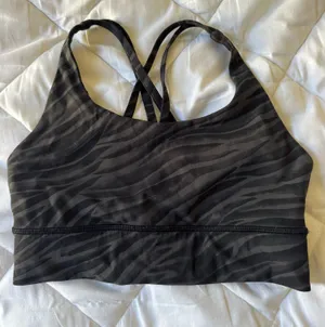 Lululemon Zebra Energy Bra Longline RARE thumbnail 1