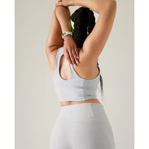 Athleta L Ultimate Longline Bra Large A-C Stratus Grey thumbnail 7