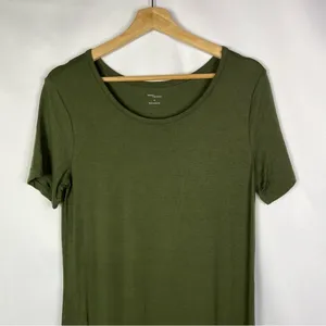 Daily Ritual Hunter Green Crewneck Short Sleeve Maxi‎ Dress M thumbnail 4