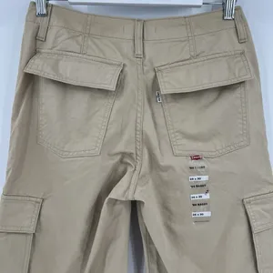 Levi's 94 Baggy Cargo Utility Pants Tan Khaki High Rise‎ Women’s Size 26 W26 L30 thumbnail 6