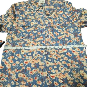 Haute Hippie‎ NWOT Long Sleeve Blue Floral Buttoned Midi Dress Size Small thumbnail 12