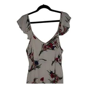 Lulus Floral Flutter Sleeve‎ Midi Dress Women XL Pink Flowy Romantic Boho thumbnail 6
