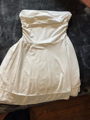 Strapless dress White thumbnail 1