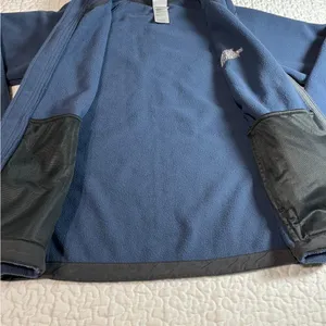 The North Face Fleece Jacket Women M gray Windwall Full Zip Hooded Sweater Logo thumbnail 7