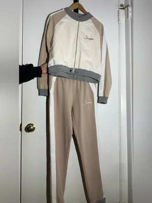 Beige & Cream Track Pants and Jacket Set Cotton thumbnail 2