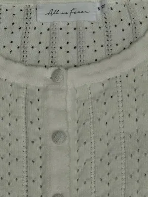 All in Favor Ivory Cable Knit Button-Front Cardigan Size Small thumbnail 5