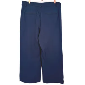 LOFT Womens Palmer Wide Leg Trouser Pants Navy Ponte Size 14 Nautical Preppy thumbnail 5