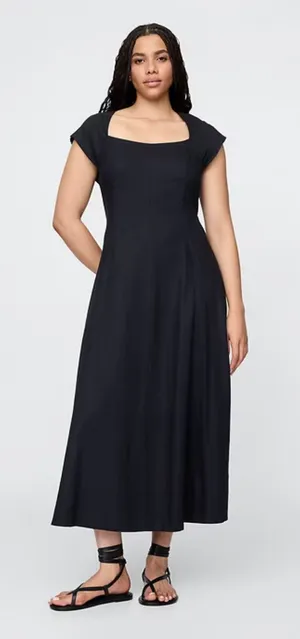 Gap Cap Sleeve Linen Blend Dress thumbnail 1