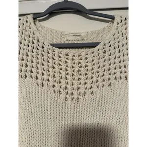 Anthropologie Crochet Tank Top Cream‎ Tassel Knit Festival Beachwear Bohemian thumbnail 4