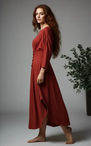 Free People Beach NWT Sz S Boho Lace-Up Midi Dress Terracotta Rust Cotton thumbnail 12
