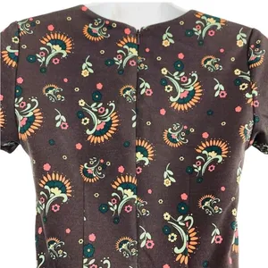 Matilda Jane Floral Fit & Flare Dress XS Brown Retro Print thumbnail 3