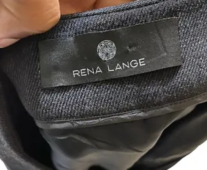 Rena Lange Wool Blend Flat Front Slacks Dress Pants in Black Size 14 thumbnail 3