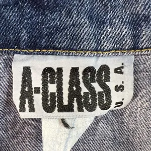 Vtg A-Class M Medium Jean Denim Vest‎ Collar Sleeveless Y2K 2000s Grunge Women’s thumbnail 4
