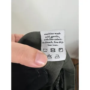 Wool& Rosso Straight Ponte Pant Olive Green Merino Wool Blend Size L thumbnail 4