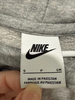 Nike Gray Crewneck Hoodie with White Swoosh Size Small thumbnail 6
