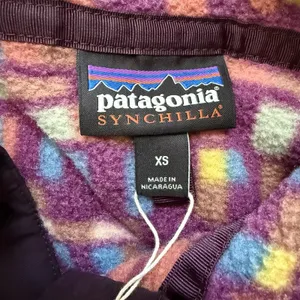 Patagonia‎ Synchilla Snap T Pullover Womens XS Night Plum Fitz Roy Patchwork New thumbnail 6