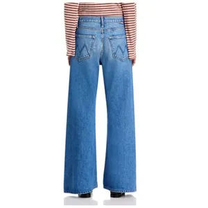MOTHER Lil Lemon Twist Sneak High Waist Wide Leg Jeans Size 28 thumbnail 6