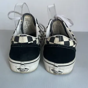 Vans Old Skool Checkerboard Black White Sneakers US 7 Men 8.5 Women With Box thumbnail 6