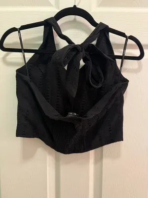 Forever 21 Black Halter Button Vest  thumbnail 2