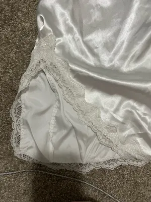 White lace silky nightgown Size none thumbnail 2