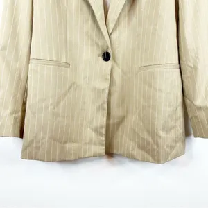 NEW ZARA Striped Oversized Menswear Inspired Blazer Women's‎ Size S Old Money thumbnail 6