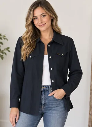 Lee vintage blue pearl snap coat Large classic thumbnail 1