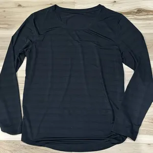 Zyia Active Black Subtle Striped Long Sleeve Activewear Top Women’s 2XL Plus thumbnail 3